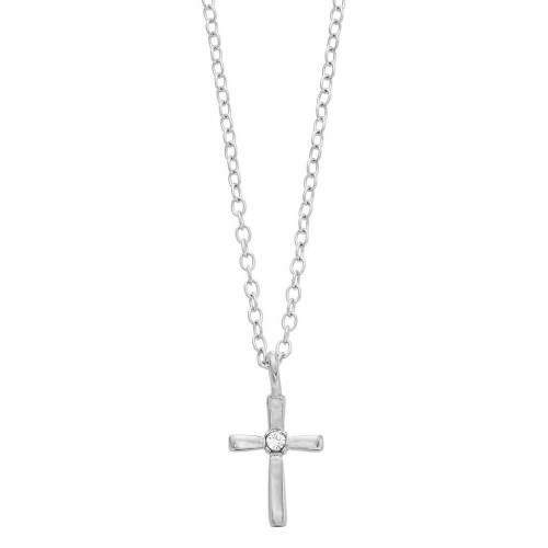 銀色 シルバー ネックレス 【 FAO SCHWARZ STERLING SILVER CROSS PENDANT NECKLACE / STERLING SILVER 】 ジュエリー アクセサリー レディースジュエリー ペンダント