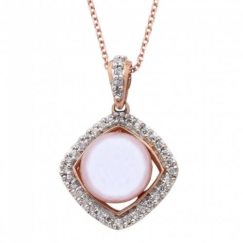 ゴールド パール ダイヤモンド & T.W. 【 UNBRANDED 14K GOLD CULTURED FRESHWATER PEARL 1/5 CARAT IGL CERTIFIED DIAMOND FRAME PENDANT / 】 ジュエリー アクセサリー レディースジュエリー ネックレス ペンダント|スニケス