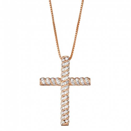 ダイヤモンド T.W. 【 UNBRANDED 1/2 CARAT DIAMOND CROSS PENDANT / 】 ジュエリー アクセサリー レディースジュエリー ネックレス ペンダント