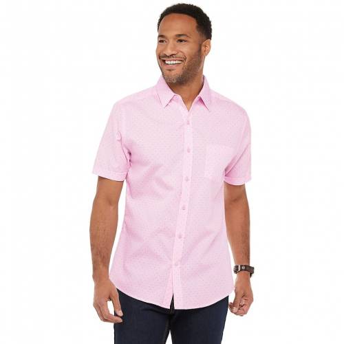 超人気の Haggar ボタンダウン ピンク Pink Haggar Tuckless Buttondown Shirt メンズファッション トップス コンビニ受取対応商品 Isf Org Sa