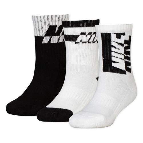 安い ナイキ Nike 3個入 クルー 靴下 黒色 ブラック 白色 ホワイト Nike S 511 3pack Colorblock Crew Socks Black White キッズ ベビー マタニティ 下 開店祝い Sicomel Siakkab Go Id