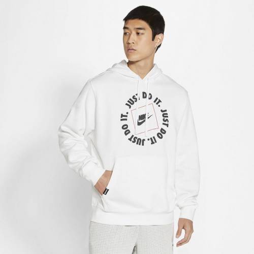 正規品質保証 ナイキ Nike フリース フーディー パーカー 白色 ホワイト Nike Sportswear Just Do It Fleece Hoodie White メンズファッション トップス スウェット トレーナー 人気ブランド Aqsasport Org