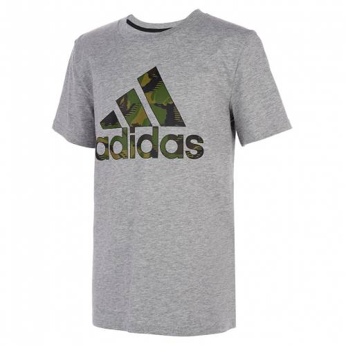 Tシャツ カットソー 配送員設置 灰色 Tシャツ カモ柄 ロゴ アディダス Adidas アディダス グレー Heathr Medium Tee Camo Logo 47 S Adidas Gray キッズ ジュニア グレイ Shoxruxtj Com