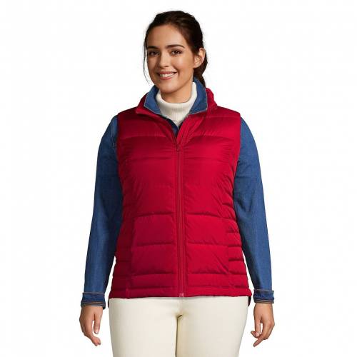 Plus size red puffer vest Clearance