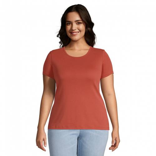 好評 Lands End Tシャツ 赤 レッド Lands Red End Plus Size Allcotton Crewneck Tee Sunwashed レディースファッション トップス Tシャツ カットソー 史上最も激安 Cim Facisaune Edu Py