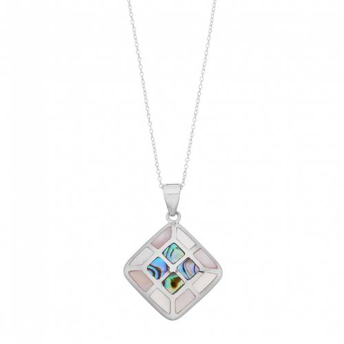 完売 ネックレス ペンダント アクセサリー ジュエリー Pendant Square Motherofpearl Abalone Sterling Unbranded Silver シルバー 銀色 Unbranded レディースジュエリー ネックレス Pascasarjana Unsrat Ac Id