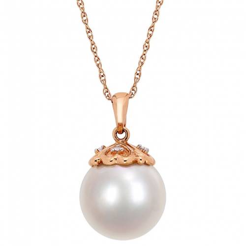 ローズ ゴールド ダイヤモンド パール & 【 STELLA GRACE 10K ROSE GOLD DIAMOND ACCENT FRESHWATER CULTURED PEARL PENDANT / 10K ROSE 】 ジュエリー アクセサリー レディースジュエリー ネックレス ペンダント