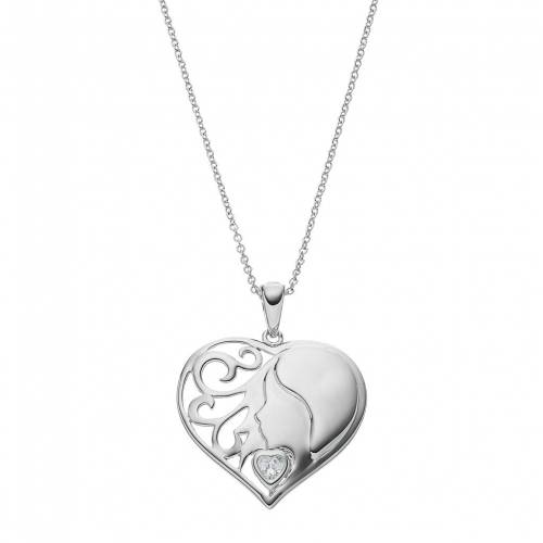 銀色 シルバー ネックレス 白色 ホワイト 【 SENTIMENTAL EXPRESSIONS STERLING SILVER CUBIC ZIRCONIA DAUGHTER HEART NECKLACE / WHITE 】 ジュエリー アクセサリー レディースジュエリー ペンダント｜スニケス 47,880円