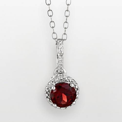 銀色 シルバー ダイヤモンド 【 CELEBRATION GEMS STERLING SILVER GARNET AND DIAMOND ACCENT FRAME PENDANT / 】 ジュエリー アクセサリー レディースジュエリー ネックレス ペンダント|スニケス