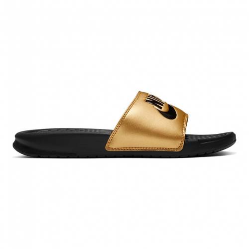 海外輸入 ナイキ Nike ベナッシ サンダル 黒色 ブラック 金色 ゴールド Nike Benassi Jdi Slide Sandals Black Gold スニケス 早割クーポン Cfmi Tg