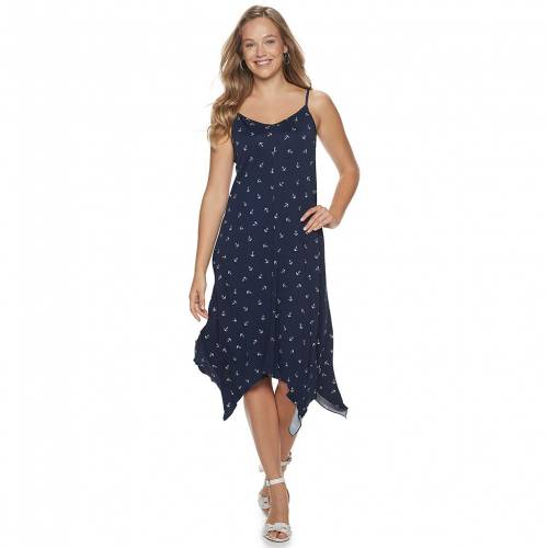 ドレス ミディドレス 【 NINA LEONARD PRINT SHARK-BITE HEM MIDI DRESS / 】 レディースファッション