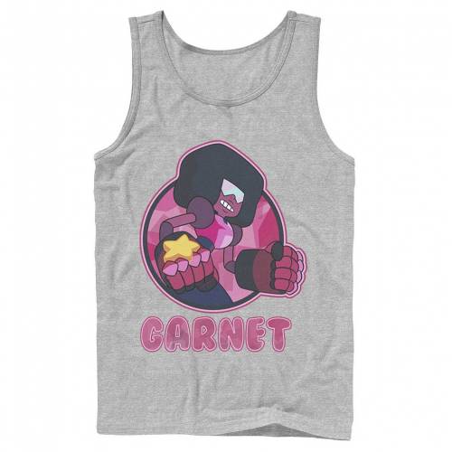 海外輸入 Licensed Character キャラクター ユニバース タンクトップ ヘザー Universe Heather Licensed Character Cartoon Network Steven Garnet Circle Portrait Tank Athletic メンズファッション トップス Tシャツ カット スニケス いいスタイル