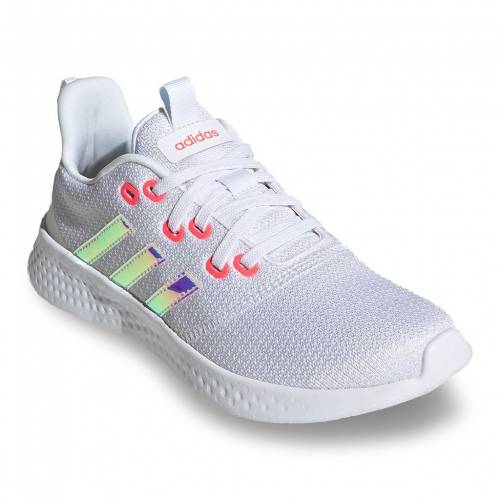 アディダス カジュアル ファッション スニーカー アディダス Adidas 靴 スニーカー スニーカー レディース靴 運動靴 一部予約販売 白色 Cloudfoam ホワイト ピンク スニーカー Pink Adidas Cloudfoam Puremotion Running Shoes White Iridescent
