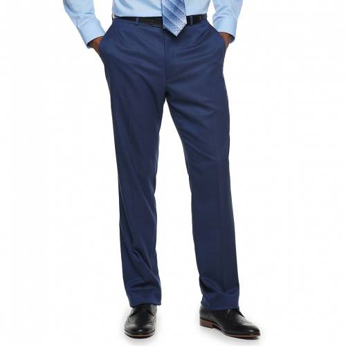 再再販 Apt 9 プレミアム スーツ 青色 ブルー テクスチャー Apt 9 Premier Flex Slimfit Flatfront Suit Pants Blue Texture メンズファッション ズボン パンツ スニケス 即納特典付き Www Aquabikespa Com