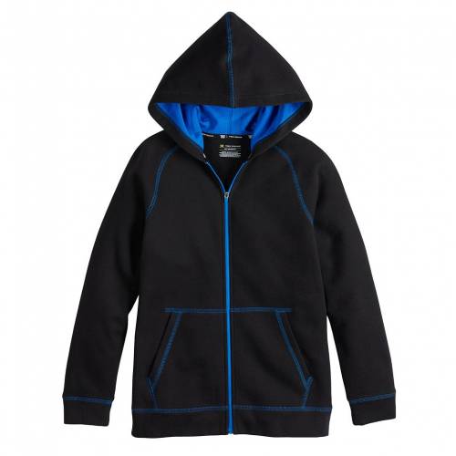 Tek Gear ギア フリース フルジップ フーディー パーカー 黒色 ブラック ブルース Fullジップフーディー Tek Gear 0 Ultrasoft Fleece In Regular Husky Black Buzz Blues キッズ ベビー マタニティ ファッションブランド カジュアル ファッション Husky キッズ