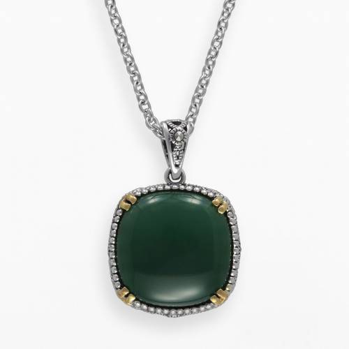 ゴールド 銀色 シルバー & 【 LAVISH BY TJM 14K GOLD OVER SILVER STERLING AGATE PENDANT / 】 ジュエリー アクセサリー レディースジュエリー ネックレス ペンダント｜スニケス