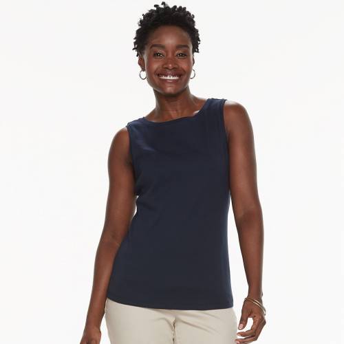 最安 楽天市場 Croft Barrow クラシック タンクトップ 紺色 ネイビー Croft Barrow Classic Tank Genuine Navy レディースファッション トップス タンクトップ スニケス 新しい到着 Advance Com Ec