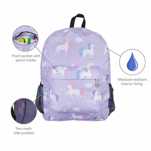 Wildkin バックパック 袋 バックパック 紫 パープル 御坊っちゃん キッズ Purple Wildkin S Unicorn 16inch Backpack Cannes Encheres Com