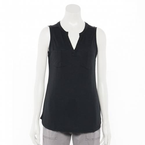 人気ブランド 楽天市場 Sonoma Goods For Life タンクトップ 黒色 ブラック Sonoma Goods For Life Splitneck Utility Tank Black レディースファッション トップス タンクトップ スニケス 注目ブランド Danielagregis It