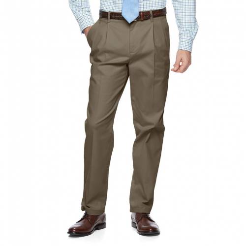 Croft Barrow カーキ パール Croft Barrow Classicfit Easycare Stretch Pleated Khaki Pants Smoked Pearl メンズファッション ズボン パンツ ファッションブランド 非公式 ファッション パンツ Damienrice Com