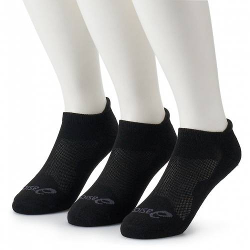 アシックス Asics 3個始まり 靴下 墨ぞめ 黒 メンズ Asics 3pack Cushioned Lowcut Socks Black Gullane Com Br