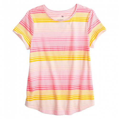 So ネクタイ グラフィック Tシャツ ピンク ジュニア キッズ Pink So S 4 Plus Size Favorite Tie Dyed Graphic Tee Stripes Bouncesociety Com