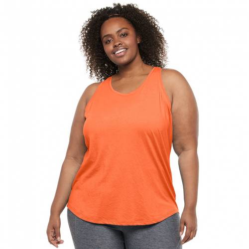 Tek Gear ギア タンクトップ 橙 オレンジ ジャズ Orange Tek Gear Plus Size Essential Racerback Tank Jazz Andapt Com