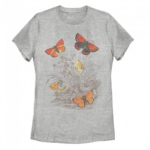 【★百貨店SALE★6/11夜夜中2時迄】グラフィック プルオーバー ギョリュウモドキ 【 UNBRANDED BRIGHT BUTTERFLIES GRAPHIC TEE / ATHLETIC HEATHER 】 キッズ もの言う花 マタニティ トップス カットソー