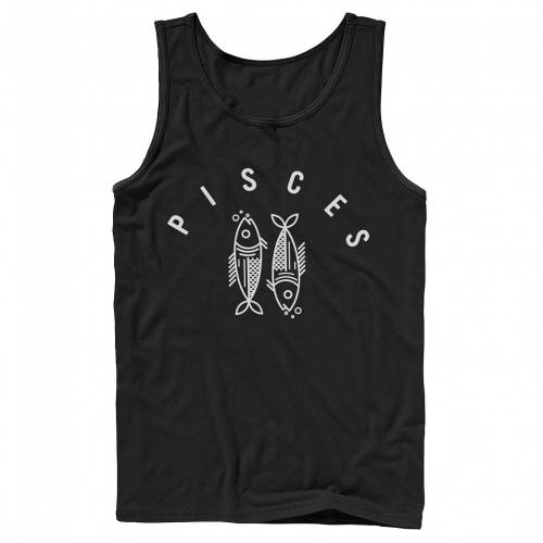 Licensed Character キャラクター 白色 ホワイト タンクトップ 黒色 ブラック メンズ Licensed Character Pisces Fish White Ink Sketch Tank Black Fmcholollan Org Mx