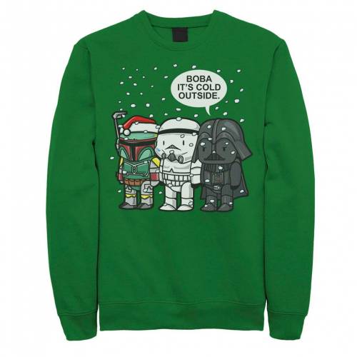 キャラクター フリース スターウォーズ IT'S 【 LICENSED CHARACTER STAR WARS BOBA COLD OUTSIDE CHIBI STYLE FLEECE / 】 メンズファッション トップス スウェット トレーナー｜スニケス