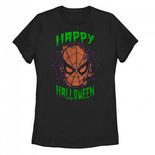 【★百貨店SALE★6/11夜夜中2時迄】文字記号 プルオーバー 黒いこと 黒いこと HALLOWEEN\u0026#34; 【 LICENSED CHARACTER MARVEL SPIDER-MAN HAPPY MASK TEE / BLACK 】 キッズ もの言う花 マタニティ トップス カットソー