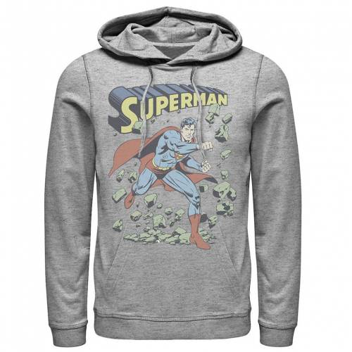 ディーシーコミックス ディーシー コミックス ビンテージ ヴィンテージ フーディー パーカー 【 DC COMICS SUPERMAN WITH ROCKS VINTAGE POSTER HOODIE / 】 メンズファッション トップス スウェット トレー