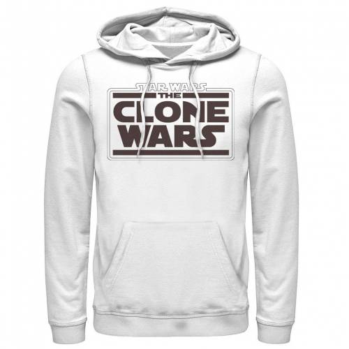 ロゴ フーディー パーカー 白色 ホワイト スターウォーズ : 【 STAR WARS THE CLONE WARS LOGO STACK HOODIE / WHITE 】 メンズファッション トップス スウェット トレーナー｜スニケス
