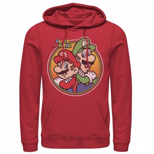 楽天市場 キャラクター フーディー パーカー 赤 レッド Red Licensed Character Nintendo Super Mario Luigi Brothers Circle Hoodie スニケス