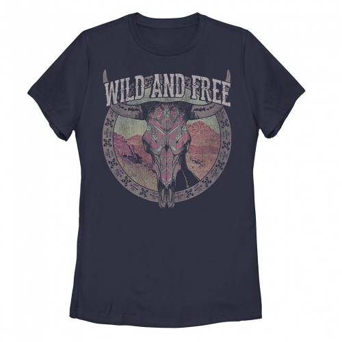 【★Fashion THE SALE★7/12午前10時迄】ワイルド グラフィック Tシャツ 紺色 ネイビー FREE" 【 UNBRANDED WILD AND COW SKULL GRAPHIC TEE / NAVY 】 キッズ ベビー マタニティ トップス カットソー画像