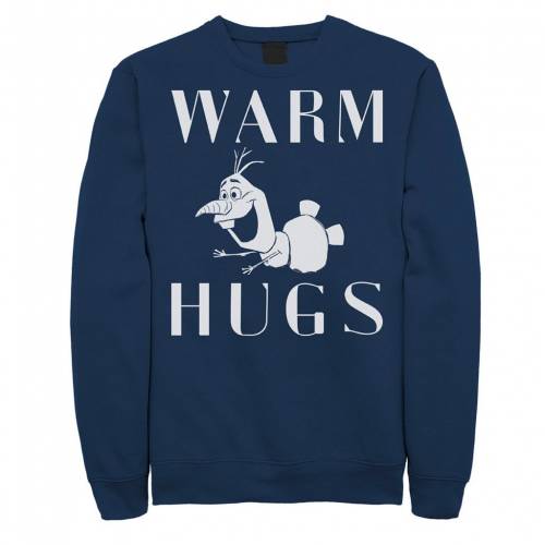 キャラクター ウォーム スウェットシャツ トレーナー 紺色 ネイビー 【 LICENSED CHARACTER FROZEN 2 OLAF WARM HUGS SWEATSHIRT / NAVY 】 メンズファッション トップス｜スニケス