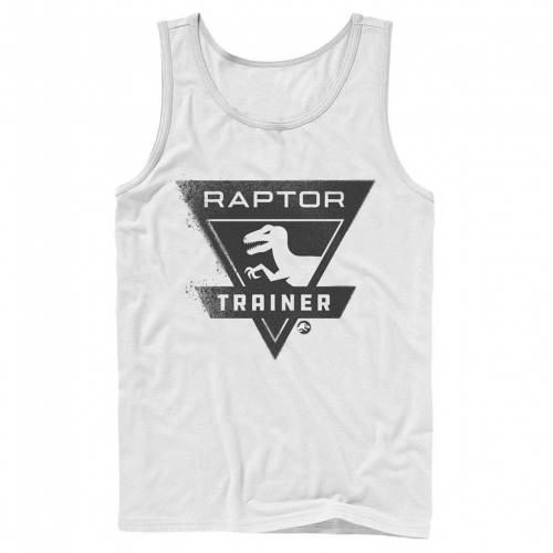 Licensed Character キャラクター トレーナー ロゴ タンクトップ 白色 ホワイト メンズ Licensed Character Jurassic World Raptor Trainer Simple Logo Tank White Redefiningrefuge Org