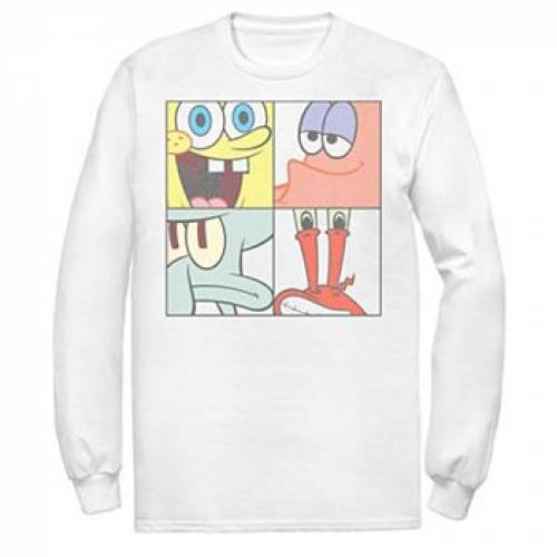 クーポン対象外 Tシャツ スポンジボブ キャラクター Character Licensed 白色 カットソー Tシャツ トップス メンズファッション White Tee Up Close Square 4 Spongebob Character Licensed ホワイト Kkoh111 Jayeshlogistics Com