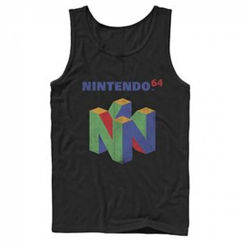 楽天市場 Licensed Character キャラクター クラシック ビンテージ ヴィンテージ ロゴ タンクトップ 黒 ブラック Vintage Black Licensed Character Nintendo 64 Classic Retro Logo Tank Top メンズファッション トッ スニケス