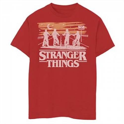 21年最新海外 Tシャツ カットソー キャラクター Character Licensed ナイト Tシャツ トップス マタニティ ベビー キッズ Tee Graphic Silhouettes Night Things Stranger Netflix Character Licensed Red レッド 赤 Tシャツ グラフィック Www Semraguzel Net