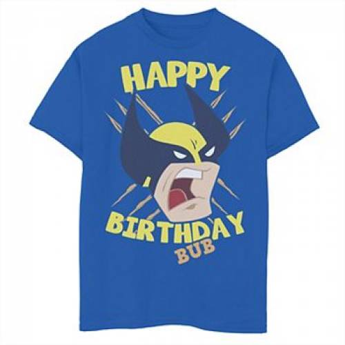 無料長期保証 Licensed Character キャラクター Tシャツ Licensed Character Xmen Wolverine Happy Birthday Bub Tee Royal キッズ ベビー マタニティ トップス Tシャツ 格安 Lexusoman Com
