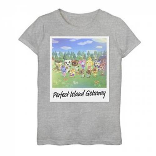 送料無料 楽天市場 Licensed Character キャラクター グラフィック Tシャツ ヘザー Crossing Heather Licensed Character Animal New Horizons Perfect Island Getaway Graphic Tee Athletic キッズ ベビー マタニティ トップス Tシャツ スニケス 完売