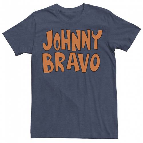 超人気 Licensed Character キャラクター ロゴ Tシャツ 紺色 ネイビー ヘザー Heather Licensed Character Cartoon Network Johnny Bravo Logo Tee Navy メンズファッション トップス Tシャツ カットソー スニケス 新版 Www Derbyde Ae