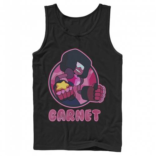 国際ブランド Licensed Character キャラクター ユニバース タンクトップ 黒色 ブラック Universe Licensed Character Cartoon Network Steven Garnet Circle Portrait Tank Black メンズファッション トップス Tシャツ カット 大流行中 Unitedpharmacy Com Sa