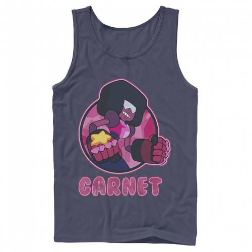 想像を超えての Licensed Character キャラクター ユニバース タンクトップ 紺色 ネイビー Universe Licensed Character Cartoon Network Steven Garnet Circle Portrait Tank Navy メンズファッション トップス Tシャツ カットソ スニケス 限定製作