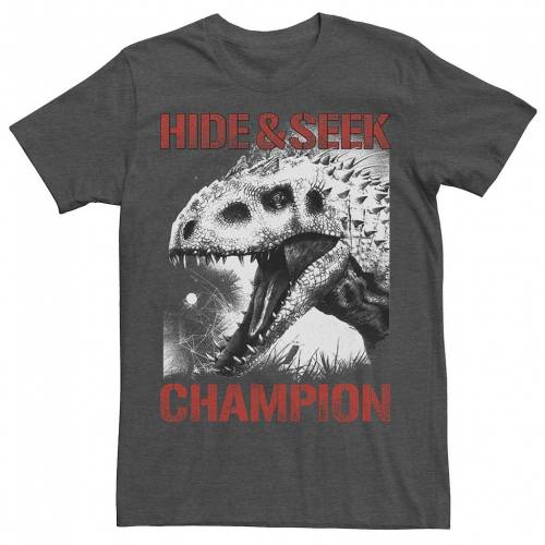 楽天市場 キャラクター グラフィック Tシャツ チャコール ヘザー メンズ Heather Licensed Character Jurassic World Indominus Hide Seek Champ Graphic Tee Charcoal スニケス