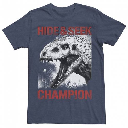 送料無料 Licensed Character キャラクター グラフィック Tシャツ 紺色 ネイビー ヘザー Heather Licensed Character Jurassic World Indominus Hide Seek Champ Graphic Tee Navy メンズファッション トップス Tシャツ 100 の保証 Timesofbahrain Com