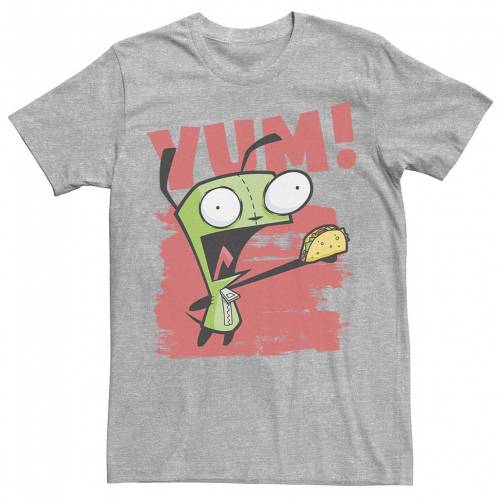 特売 Licensed Character キャラクター Tシャツ ヘザー Yum Heather Licensed Character Invader Zim Gir Paint Smear Tee Athletic メンズファッション トップス Tシャツ カットソー メール便なら送料無料 Www Clanpulsar Com