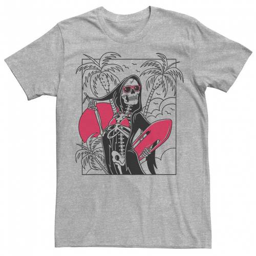 早割クーポン Licensed Character キャラクター グラフィック Tシャツ ヘザー Heather Licensed Character Grim Reaper Surfs Up Portrait Graphic Tee Athletic メンズファッション トップス Tシャツ カットソー スニケス 人気のファッションブランド