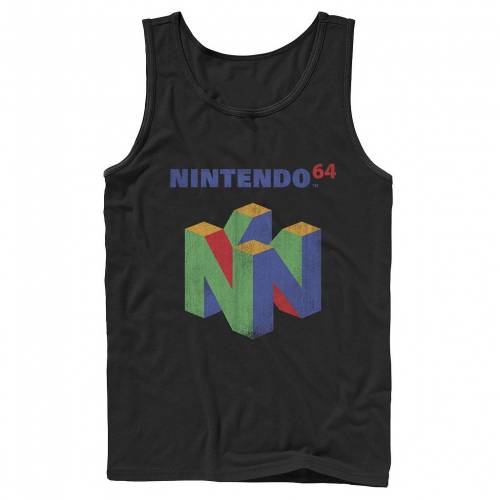 手数料安い Licensed Character キャラクター クラシック ビンテージ ヴィンテージ ロゴ タンクトップ 黒色 ブラック Vintage Licensed Character Nintendo 64 Classic Retro Logo Black メンズファッション トップス T 楽天ランキング1位 Www Teckborn Com